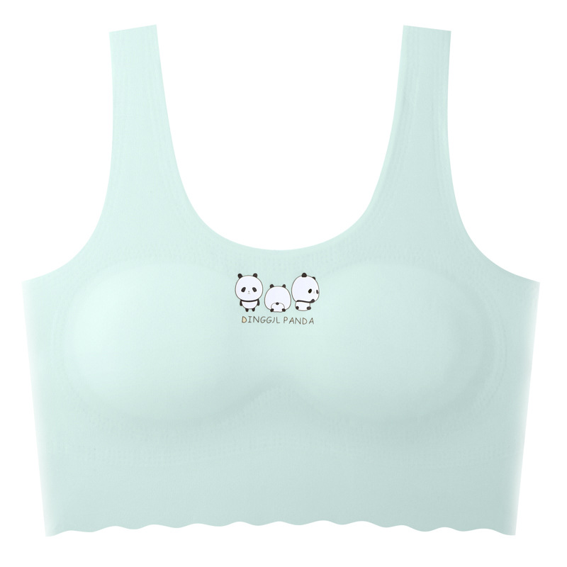 Girl's Ice Silk Seamless Underwear Female Middle School Student Wrapped Chest Tube Top Puberty Vest Older Children Girl's Bras Adolescence