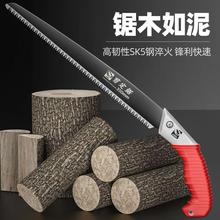 日本进口材质大白鲨手锯树锯子手锯家用正品钢锯子手用木工锯大树