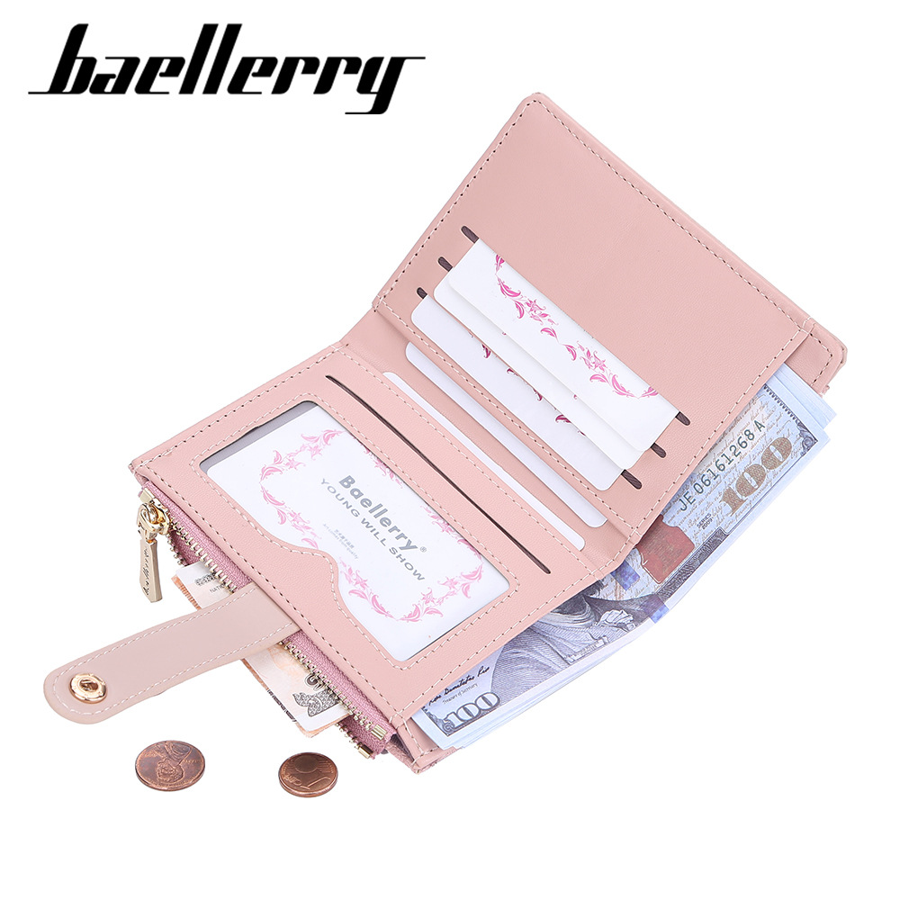 Baellerry New Wallet Vertical Zipper Women's Coin Purse Fashion Printing Multi Card Slots Wallet Wallet