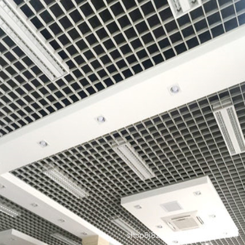 栅栏栅格发廊办公室吊顶塑料格栏栅板顶部铁栅栏方格子新品网架