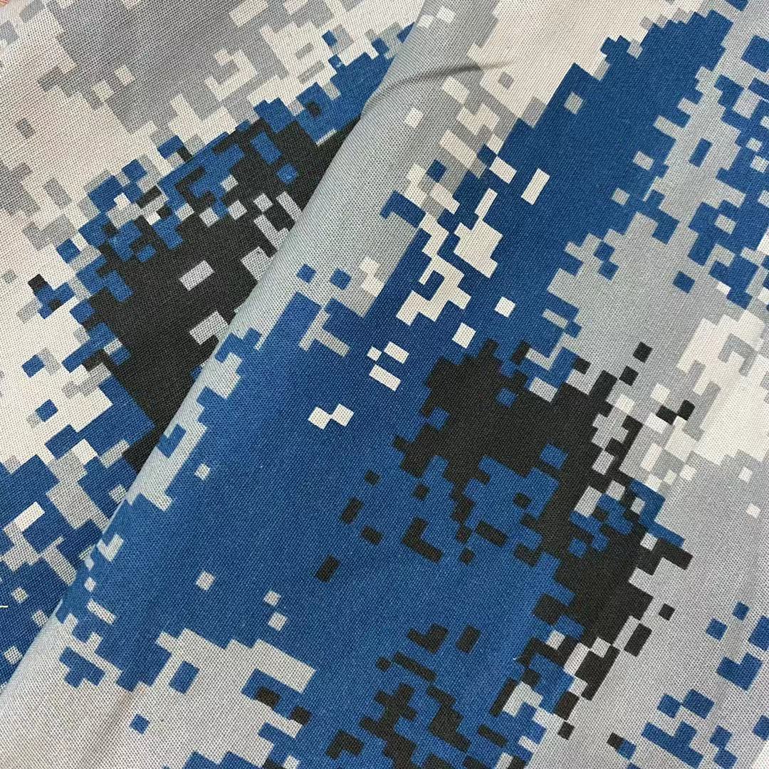 现货供应 涤棉数码迷彩印花布 学校军训工作服面料平纹斜纹加厚布