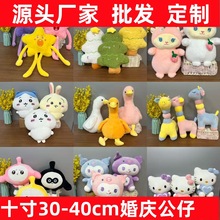 十寸中号地推娃娃30-60厘米抓机婚庆抛洒玩偶毛绒玩具公仔厂家批