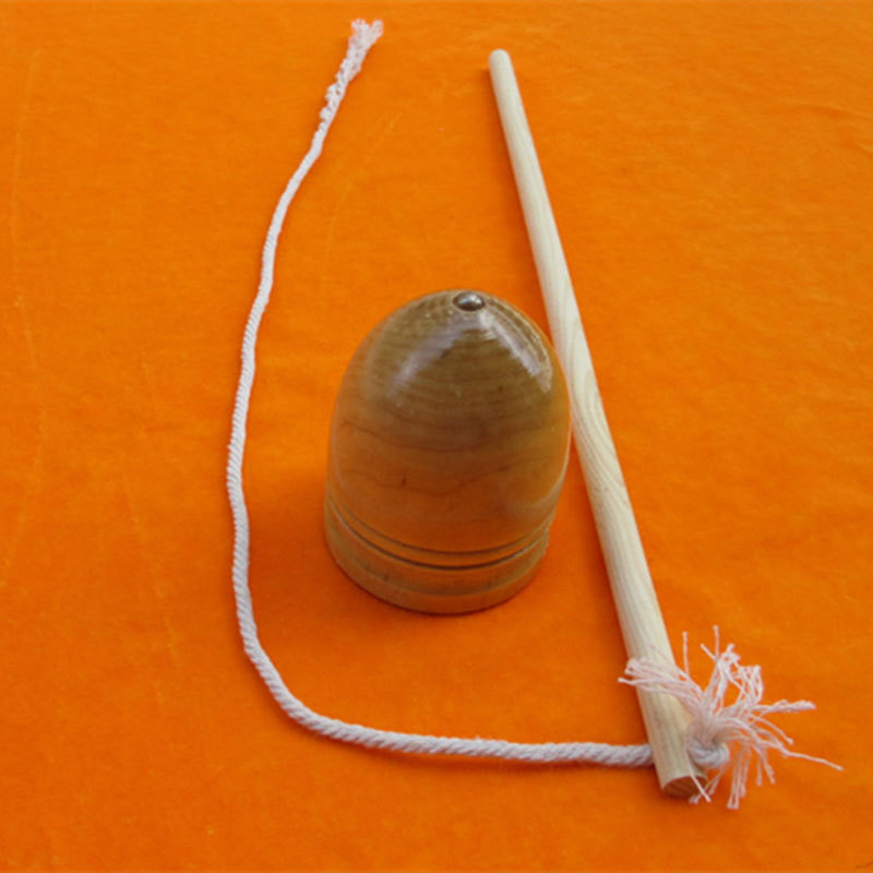 新款木制抽打陀螺怀旧木玩具彩色旋转木质脱落鞭打陀螺工艺品批发