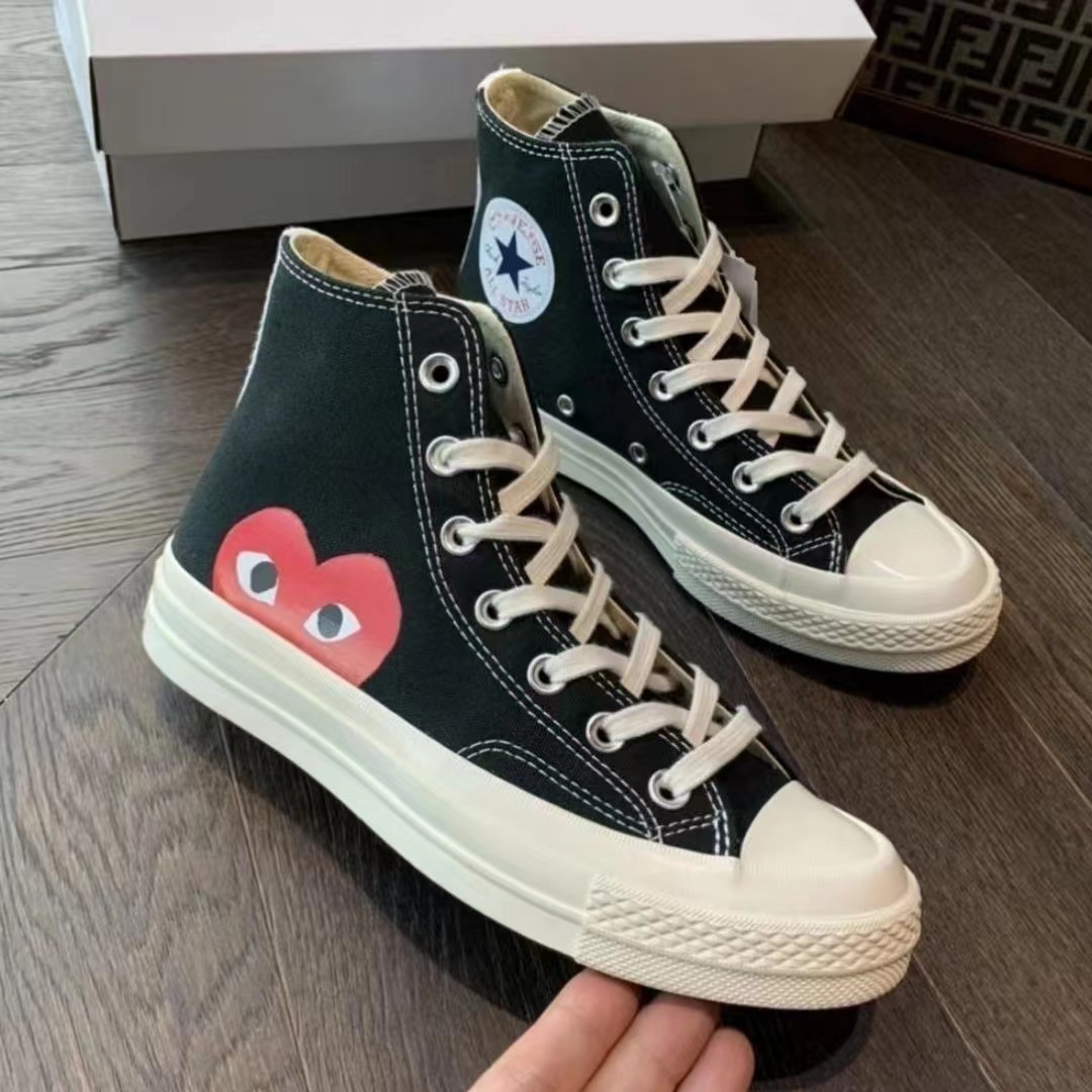 莆田鞋 美奇匡威川久保玲鞋1970s帆布鞋爱心大眼睛ins低帮男女鞋