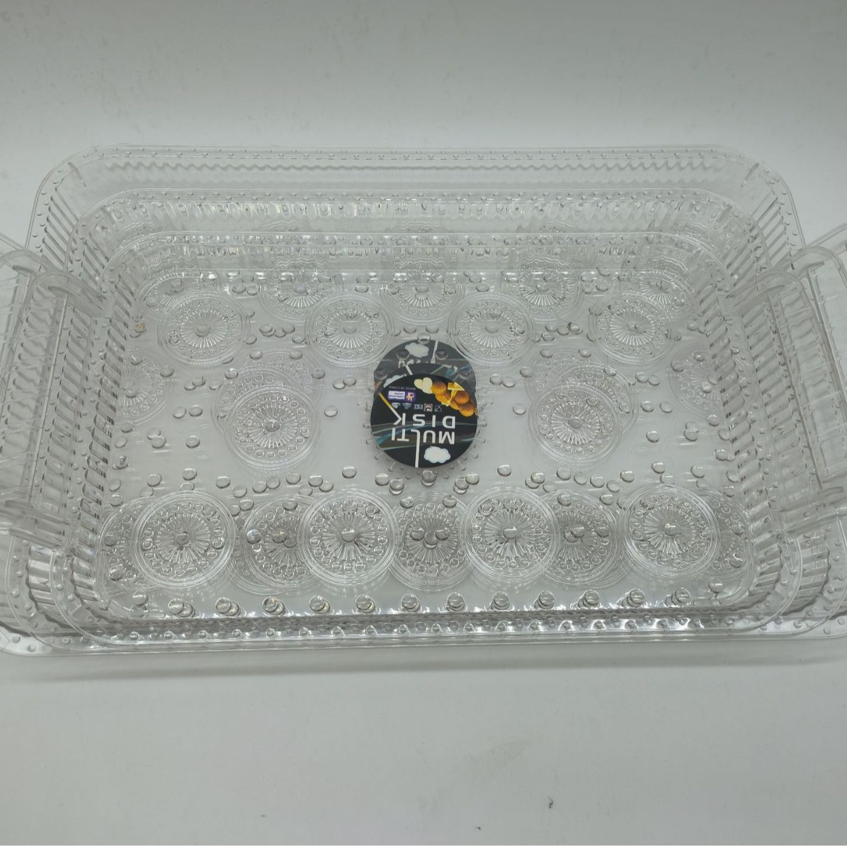Transparent Light Luxury Fruit Plate Living Room Home Tea Table Snack Snack Display Plate Storage