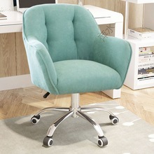 Ps加厚电脑椅舒适久坐布艺沙发椅书房书桌办公转椅升降卧室椅子家