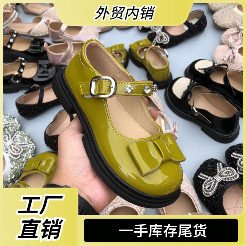 Middle and Big Children Students Girls' Leather Shoes Children's Princess Shoes Pumps Casual Soft Bottom Spring and Autumn Children's Shoes Wholesale