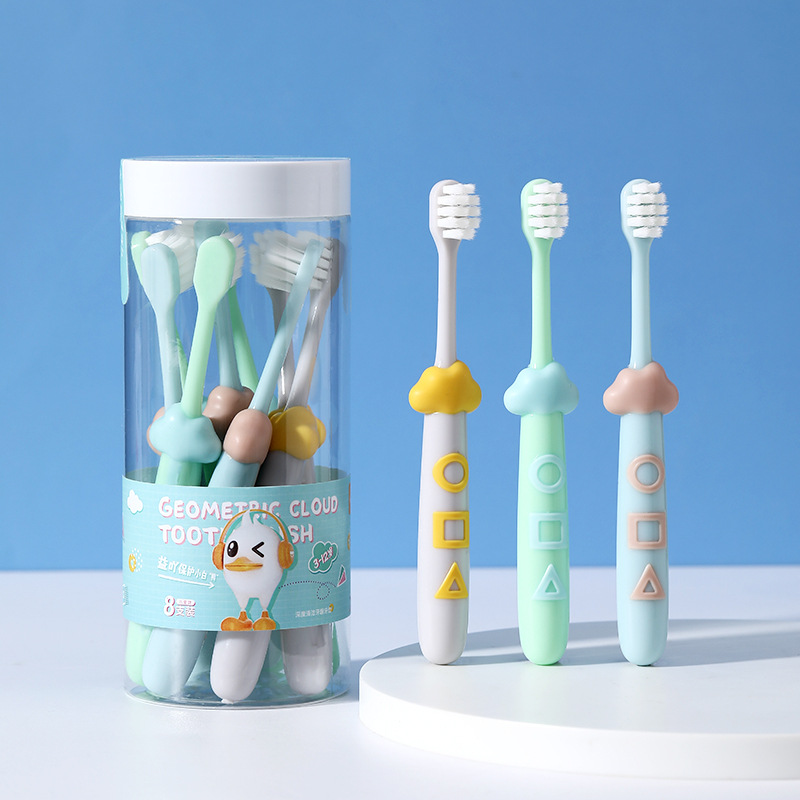 children‘s toothbrush 3-12 years old baby household 8 barrel soft bristle advanced toothbrush family pack factory in stock wholesale