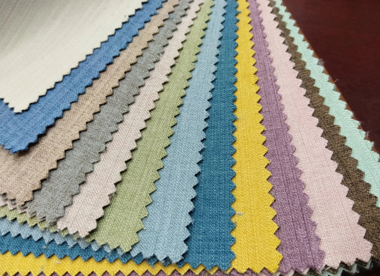 现货供应坚条纹卡夫尼雅夫妮素色工程窗帘成品加工定制