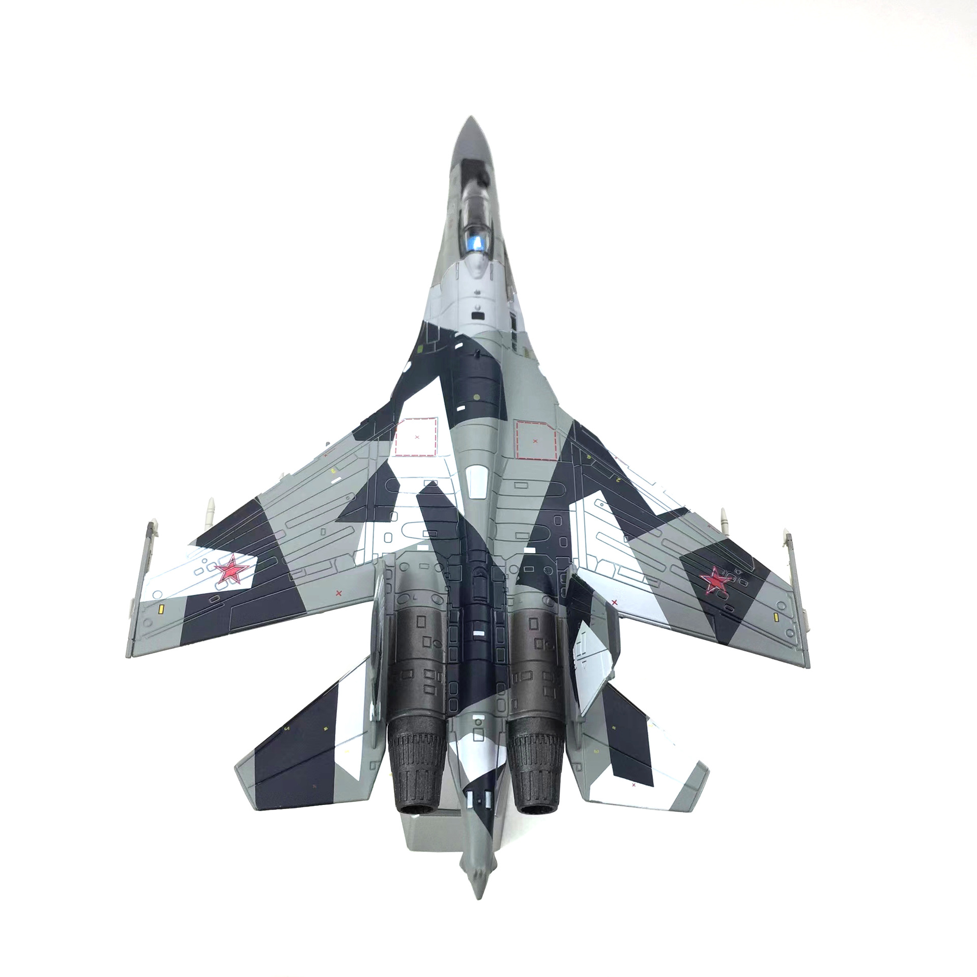 1/100俄罗斯苏35超级侧位多用途su-35战斗机仿真合金军事模型成品