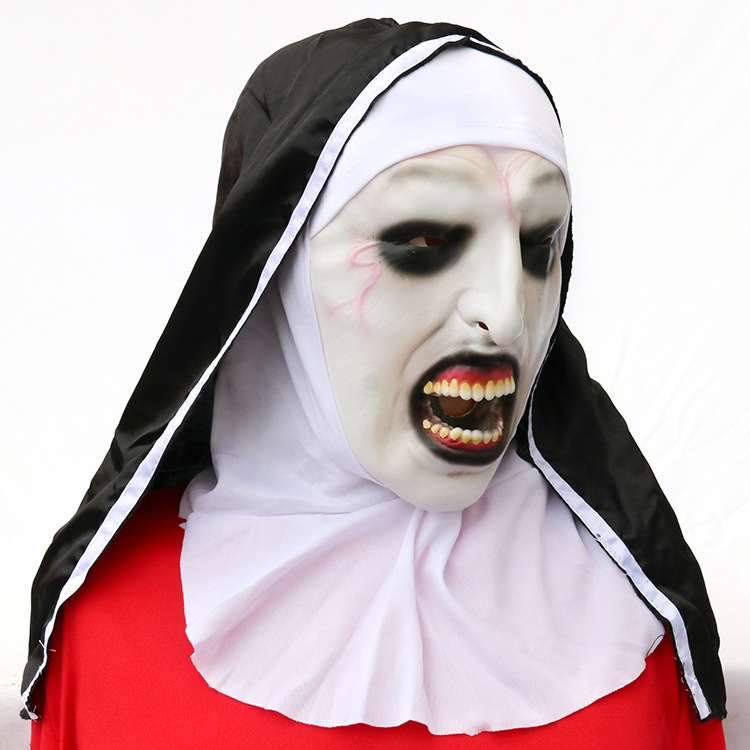 招魂2修女面具成人万圣节乳胶头套鬼脸面具化妆舞会道具批发