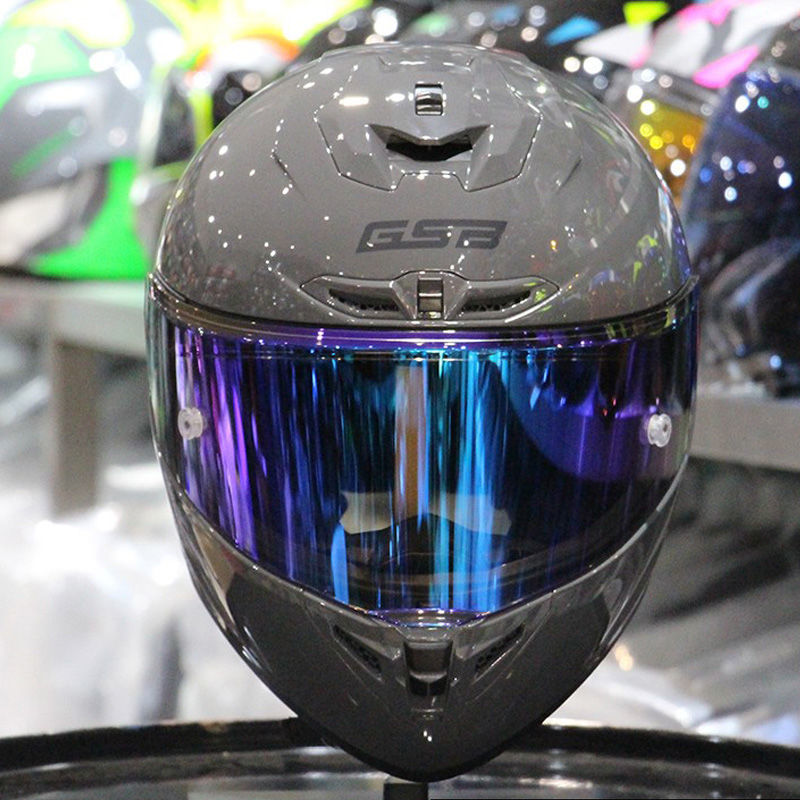 bihr头盔大尾翼全盔四季电动车摩托车头盔3c认证头盔仿赛机车头盔