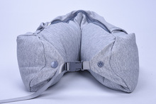 日式简约u型枕带帽多功能颈枕飞机旅行枕午睡午休护颈枕汽车