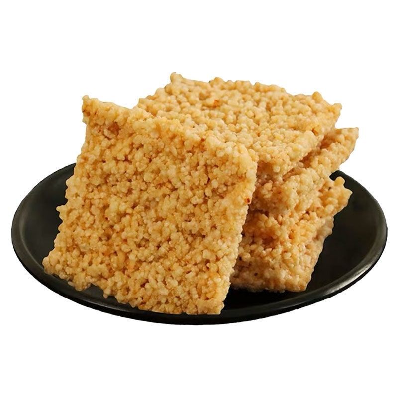 来伊份糯米锅巴500g蟹黄香辣麻辣味办公室零食小包装膨化食品小吃