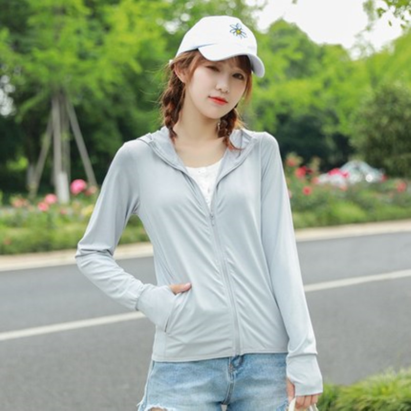 Sun Protective Clothes Coat Female Summer New Loose Ice Silk Breathable and UV-Resistant Thin Cardigan