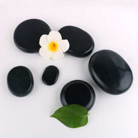 批发养生能量石spa砭石火山石热石按摩美容院美容石背部理疗石热