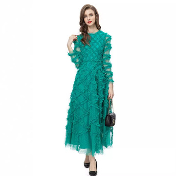 跨境外贸法式时装新款欧美女装仙女礼服网纱时尚气质连衣裙234818