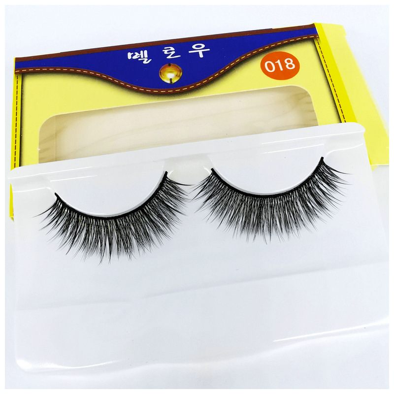 Huiyuan False Eyelashes 018 Extremely Fine Soft Natural Nude Mid-Length Eyelash 15 Pairs