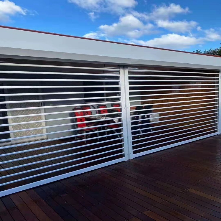 水晶直条门pvc透明门水晶卷闸门铝合金卷帘门商场汽车美容洗车店