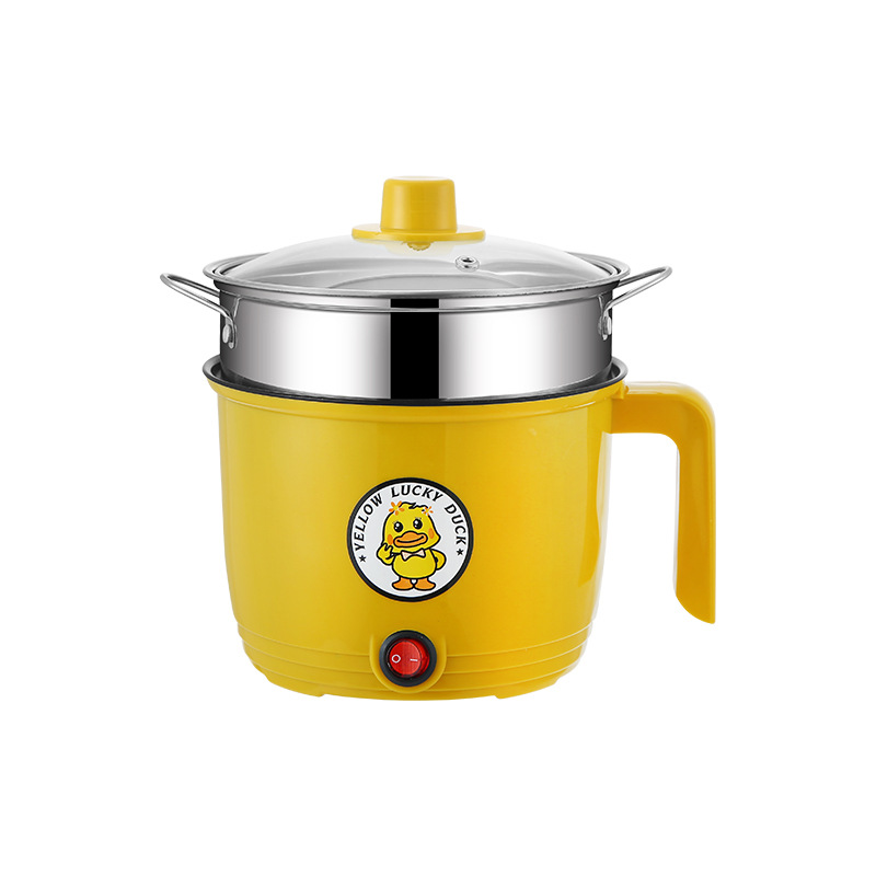 Small Yellow Duck Electric Caldron Student Dormitory Household Non-Stick Pan Mini Small Electric Pot Cooking Noodle Pot Integrated Multi-Purpose Rice Cooker