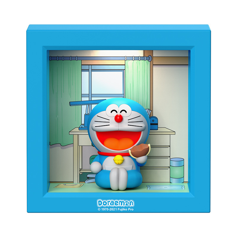 Doraemon Decoration Portable Bedside Lamp Soft Eye Protection Light Adjustable Cartoon Light Gift Photo Frame Small Night Lamp