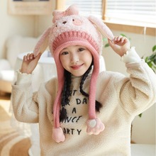 品牌儿童帽子韩国秋冬季卡通护耳帽男女宝宝保暖可爱毛绒帽带内衬