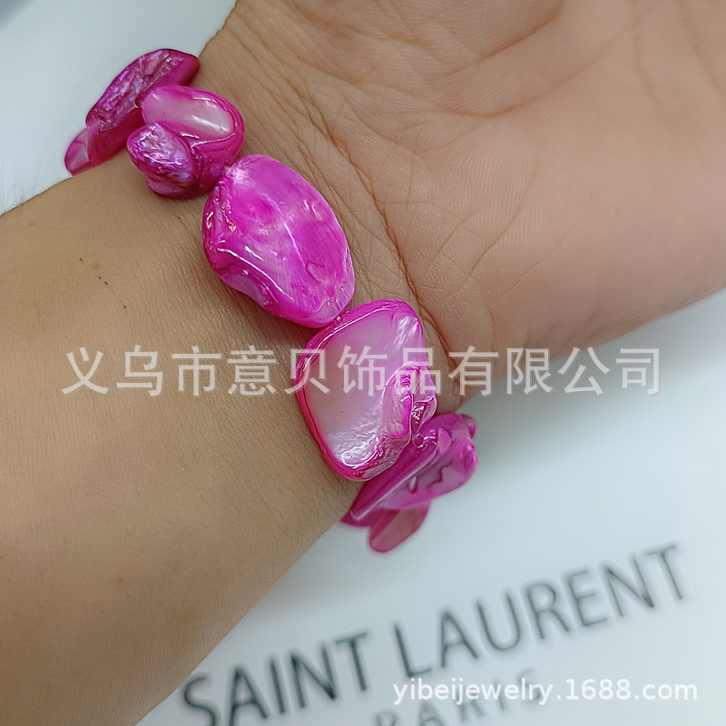 Ocean Style Geometric Shell Bracelet Necklace Irregular Color Matching Bracelet Simple Fashion Bracelet/Necklace Braiding