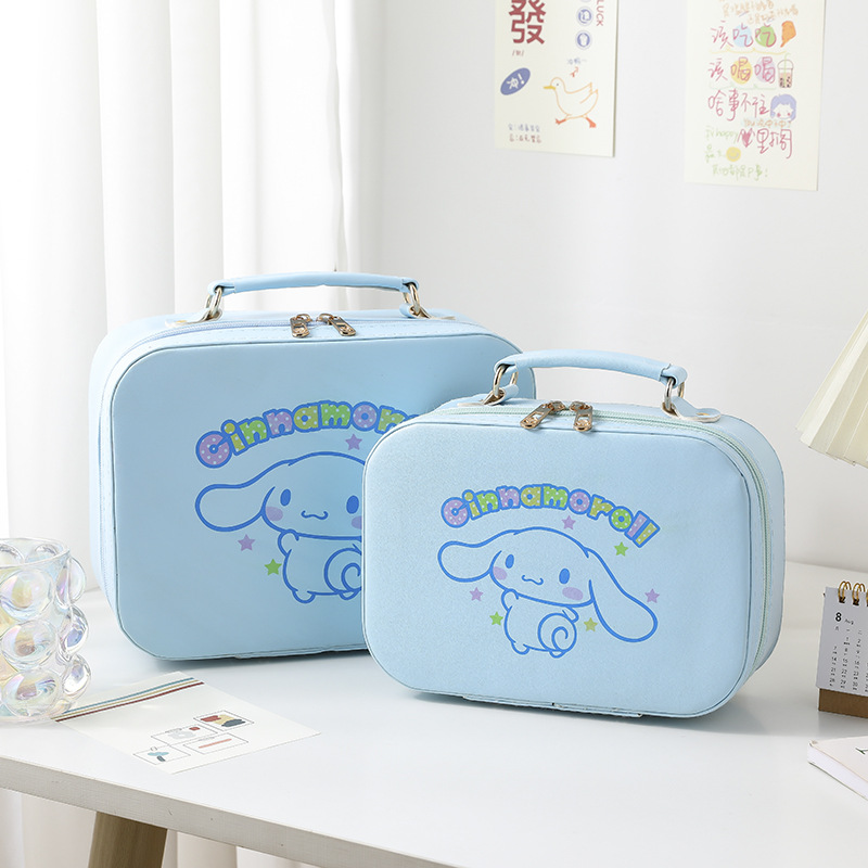 New Korean Style Cartoon Cosmetic Bag Portable Waterproof Portable Cosmetic Case Women's Storage Box Multi-Color Cosmetics Customization