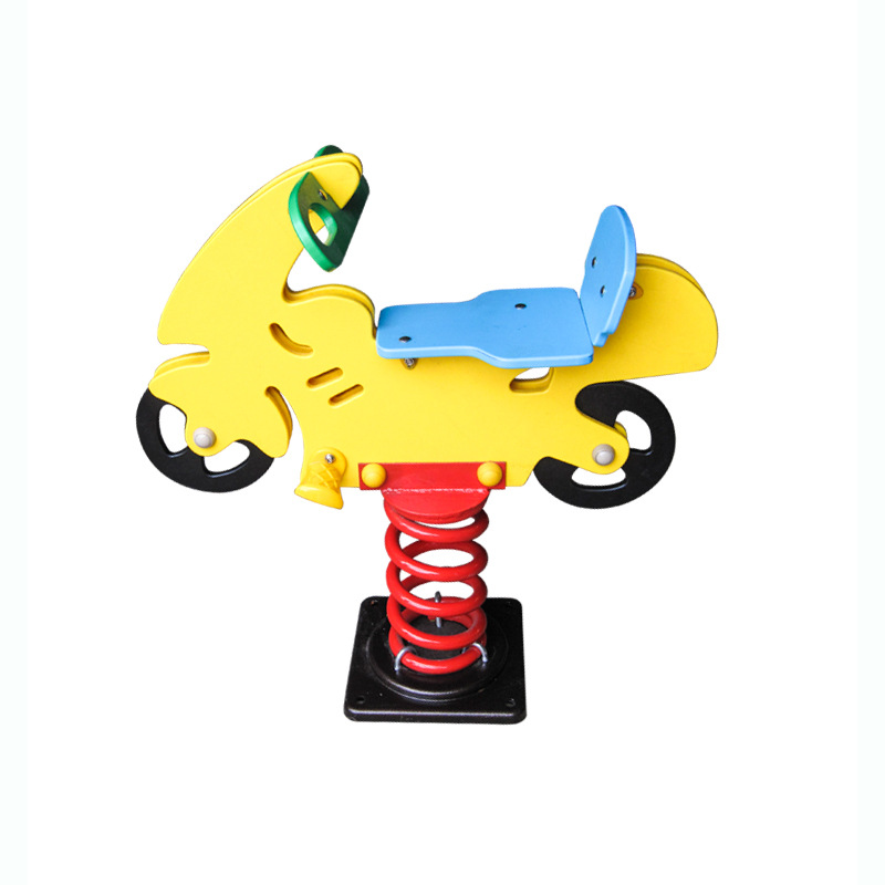 幼儿园公园小区 室外户外弹簧摇马摇摇乐卡通动物木马pe板跷跷板