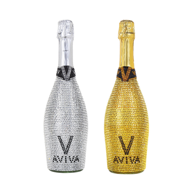 温格华钻石起泡酒750ml镶金银钻酒派对聚会ktv夜场闪亮酒