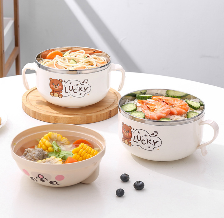 Stainless Steel Cartoon Instant Noodle Bowl