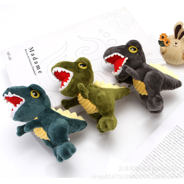 创意大嘴恐龙毛绒玩具霸王龙小玩偶钥匙扣包包挂件小号娃娃机公仔