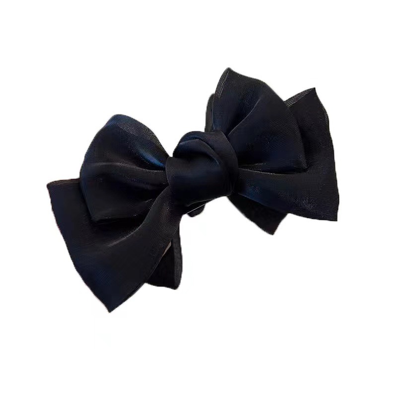 Super Fairy French Style Bow Headdress Bun Grip Summer Hair Accessories Elegant Hair Clip Female Back Head Clip Hairware