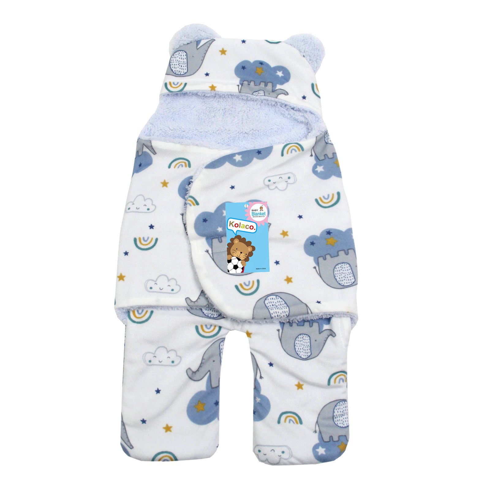 newborn anti-startle swaddling baby lambswool quilt sleeping bag baby cartoon baby‘s blanket towel swaddling baby