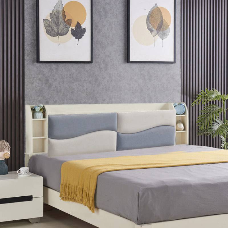 多功能储物床头板软包单买落地床头简约简约床靠背轻奢床头板软包