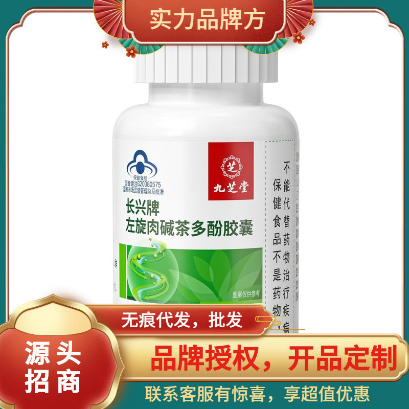 九芝堂长兴牌左旋肉碱茶多酚胶囊14g(350mg/粒×40粒)-阿里巴巴