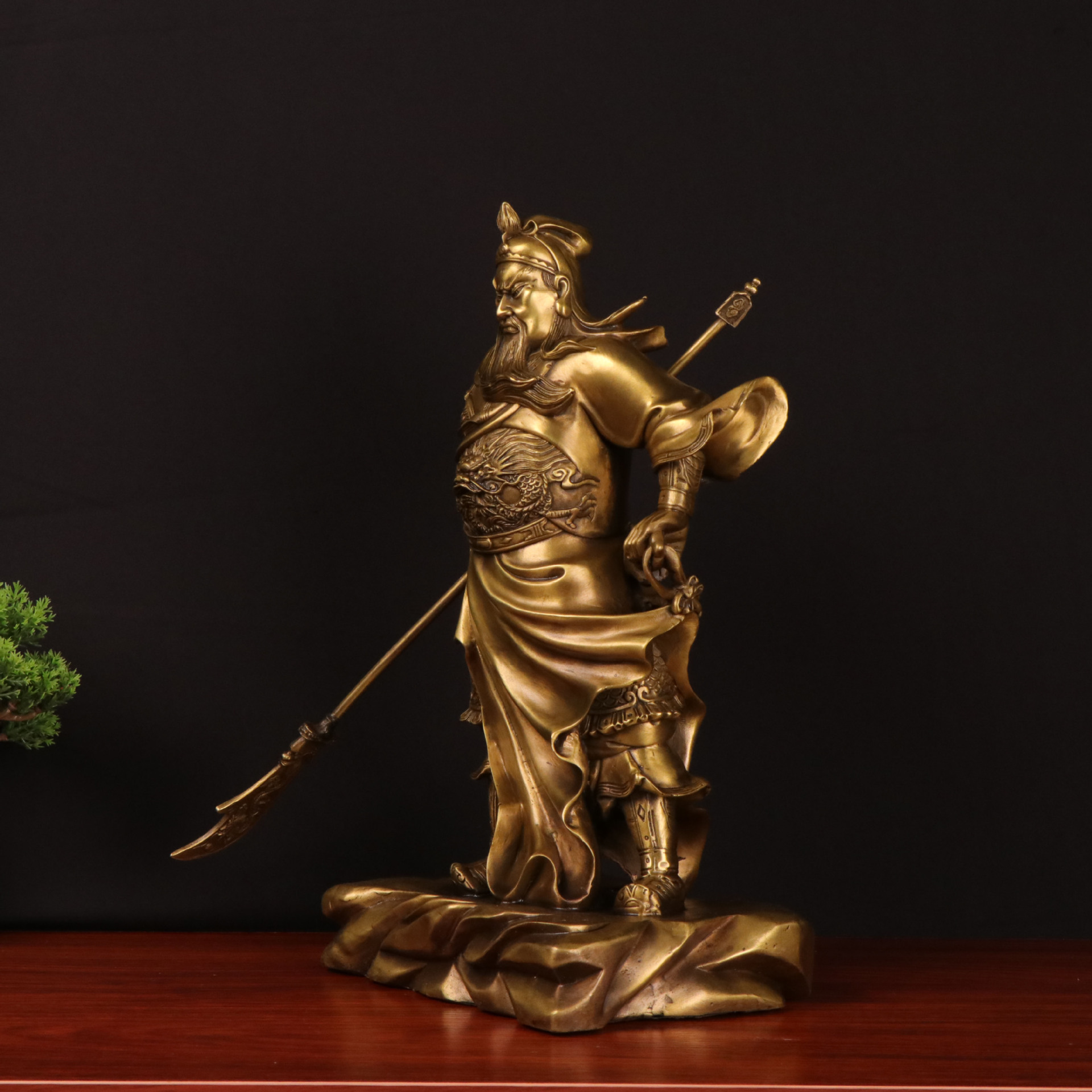 纯铜关公 铜关公 提刀关公 关帝关二爷家用供奉神像摆件厂家批发