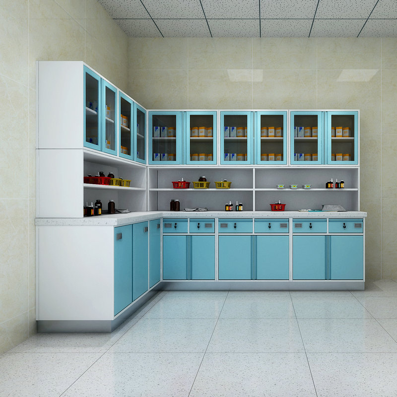 定制钢制办公家具配液柜台柜医院诊查室操作台厂家诊所药品柜