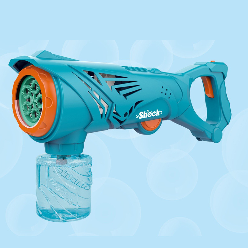 新款夏天泡泡玩具电动泡泡机五孔手持泡泡枪亲子对战儿童水枪玩具