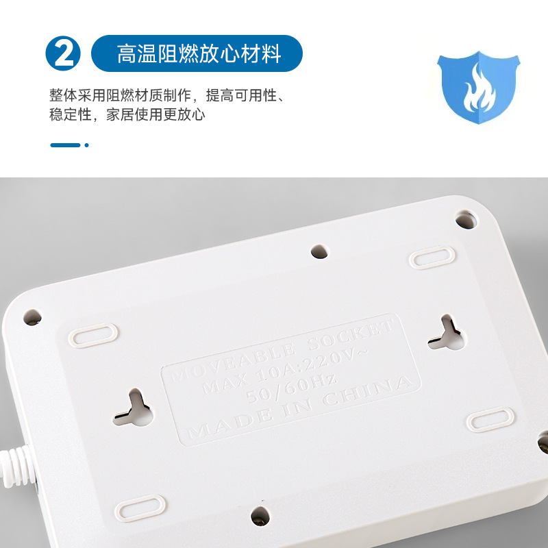 Customized Power Strip South Africa British Standard European Standard Multi-Functional Switch Socket Usb Power Strip Universal Jack Labeling Can Open Mold