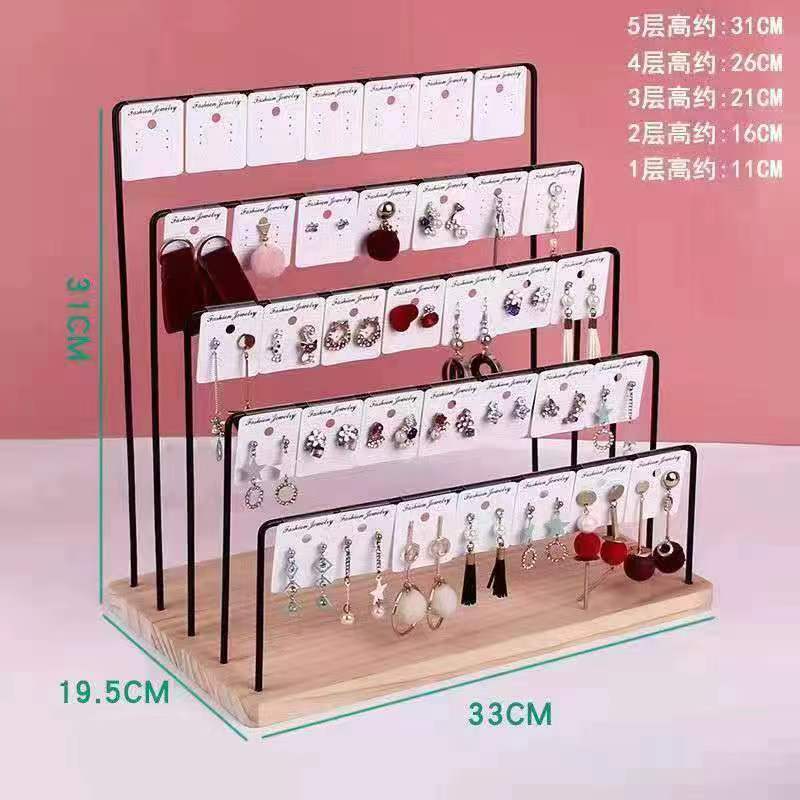 Earrings Iron Rack Jewelry Display Rack Decoration Iron Vertical Creative Necklace Bracelet Ornament Ear Studs Storage Rack