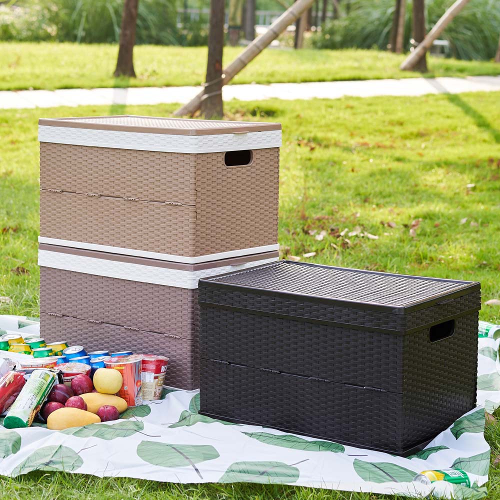 Storage Box Wholesale Large Rattan-like Folding Storage Box Outdoor Camping Storage Box Car Trunk Storage