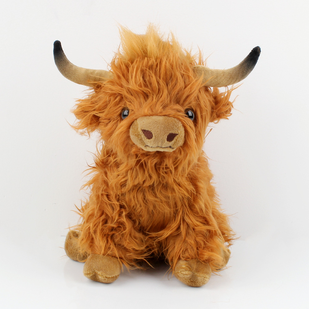 现货新品highland cow plush周边苏格兰高地牛仿真毛绒玩具公仔