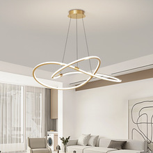 设计师简约led客厅吊灯现代大气吸顶个性极简环形餐厅灯北欧铜灯