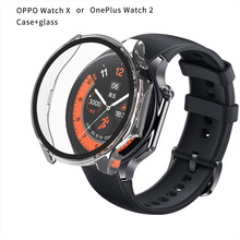 OPPO Watch X保护壳适用OnePlus Watch 2 PC+钢化玻璃一体壳