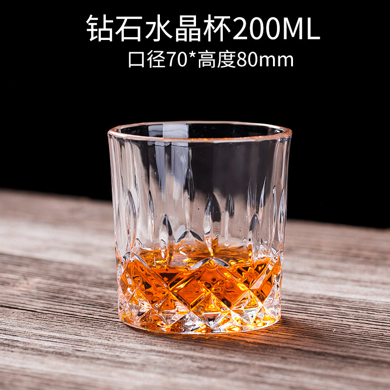 Crystal Glass Wine Glass Whiskey Shot Glass Glass Wine Glass Set Liquor Glasses Column Wine Glass European Style Household Cups