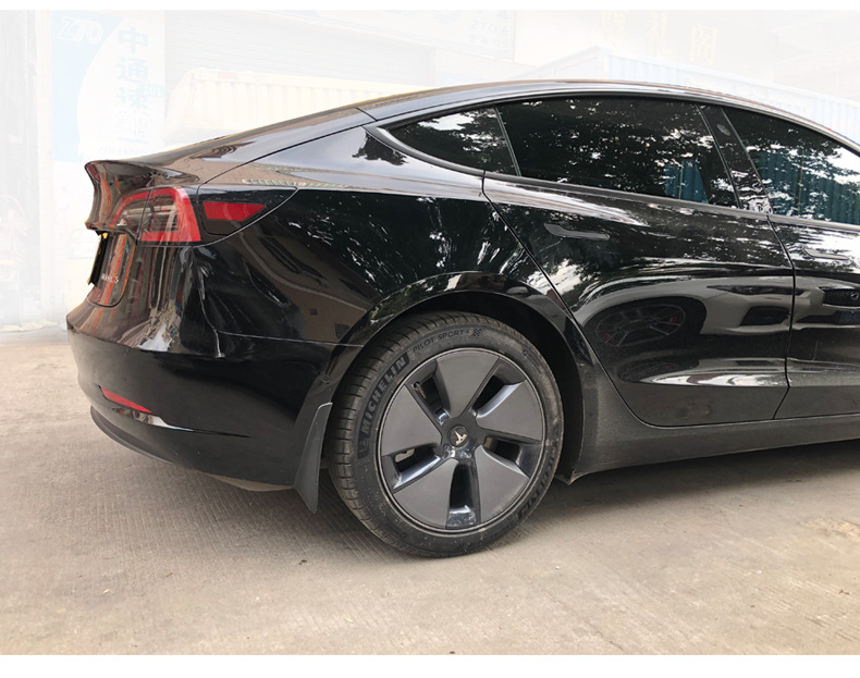 适用于特斯拉model3挡泥板免安装前后轮软胶挡改装配件汽车装饰套