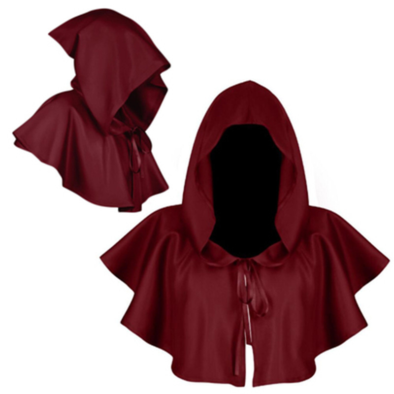 巫师披风传教士角色扮演服装成人男巫女巫师袍死神吸血鬼红色斗篷