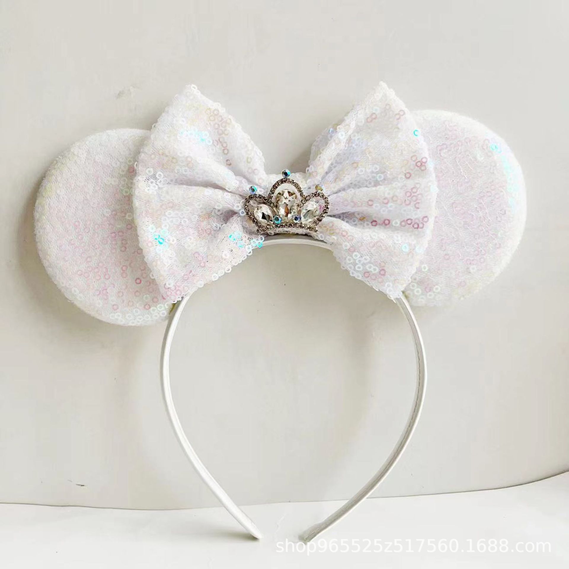 Mickey Headband Mickey Ear Sequin Hair Accessories Polka Dot Sequin Bow Polka Dot Mickey Ear Headband