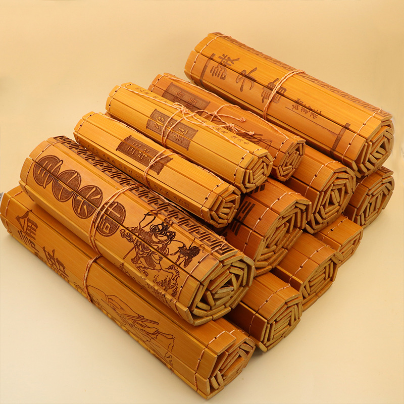 竹简书卷儿童竹筒七夕同学书卷竹简书简版文创家规孙子兵法三字经